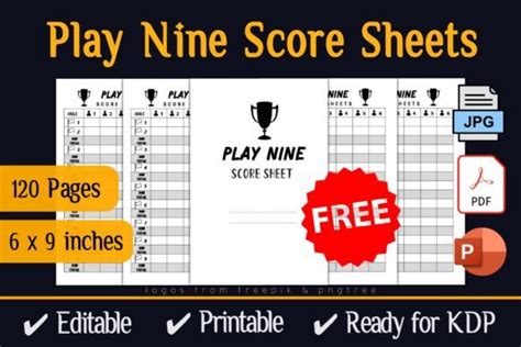 Free Interior Play Nine Score Sheets Graphic By Kdp Poc Creative