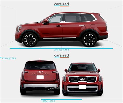 Kia Telluride 2023 Present Dimensions Side View