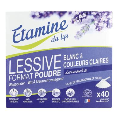 Lessive poudre spéciale blanc 2 kg Etamine du lys