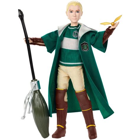 Harry Potter Quidditch Draco Malfoy Doll With Nimbus 2001 Broomstick