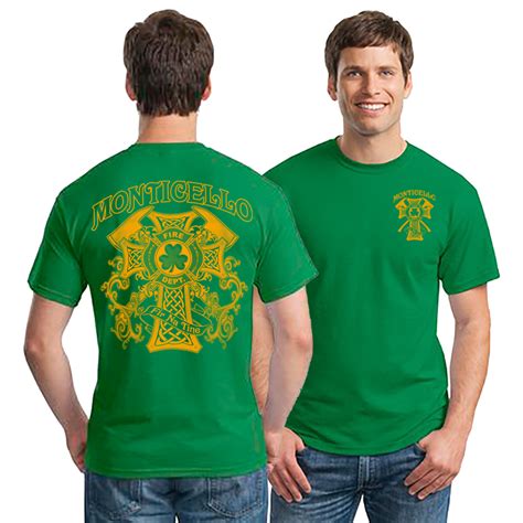 Irish Firefighter Duty Shirts Dd Fdgrn2 Firefighter Shirts Mens Tops