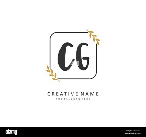 Cg Initial Letter Handwriting And Signature Logo A Concept Handwriting