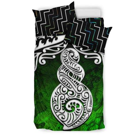 AIO Pride New Zealand Maori Twist Poutama 3 Piece Duvet Cover Set AIO