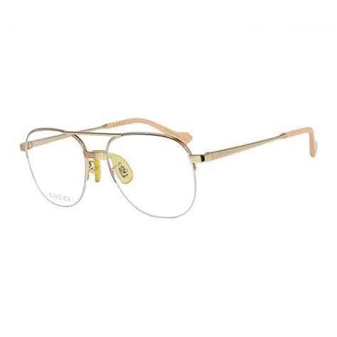 Gucci Eyewear구찌 아이웨어 구찌 명품 안경테 Gg0745o 002 보잉반무테 메탈 남자 여자 안경 S