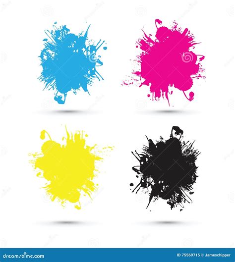 Cmyk Splash Royalty Free Stock Photo Cartoondealer