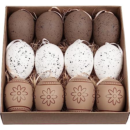 VALERY MADELYN Ostereier 12er Set 6cm Osterdeko Eier Frühlingsdeko