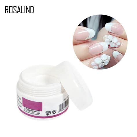 Rosalind 1PCS Acrylic Powders Pink White Clear Nail Art Accessories