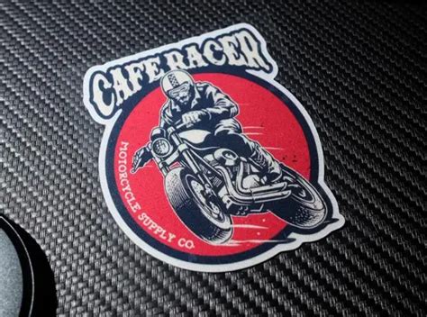 Reflective Cafe Racer Stickers Vinyl Windshield Ace Decals Helmet