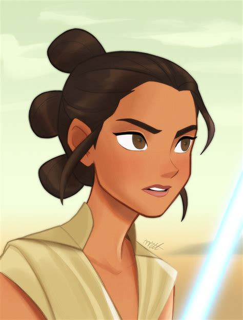 A Cartoon Character With A Light Saber In Her Hand