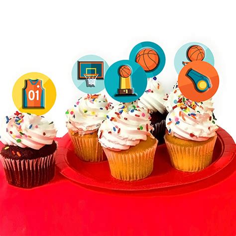 Free Printable Basketball Cupcake Toppers Creative Center