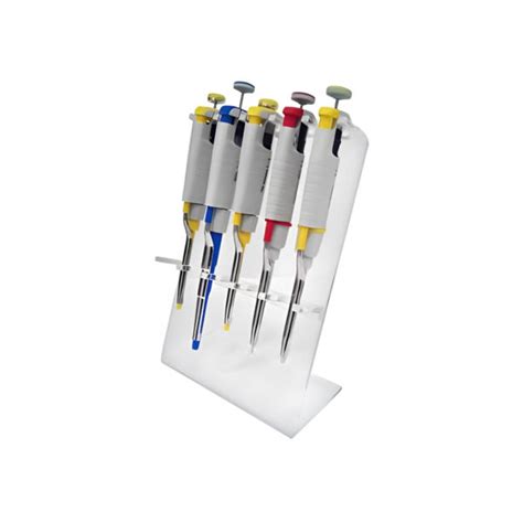 Estante Suporte para 5 Micropipetas Universal Fabricado em Acrílico