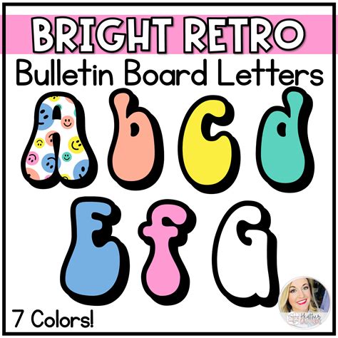 Bulletin Board Letters Retro Bright | Made By Teachers