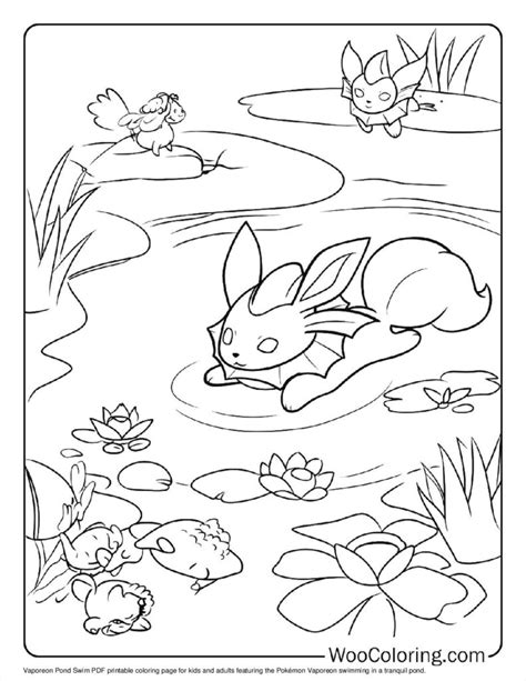 100 Vaporeon Coloring Pages Free Printable Pdf Woo Coloring