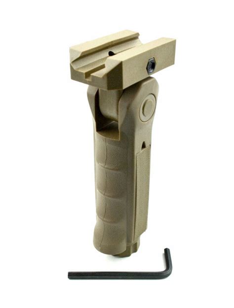 Vertical Grip 5 Position Folding Vertical Picatinny Foregrip OD GREEN