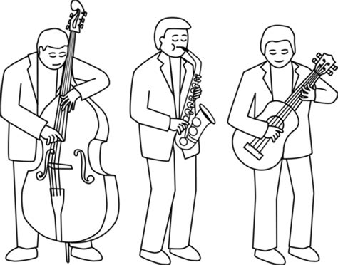 Dibujo de músicos de jazz para colorear Dibujos para colorear