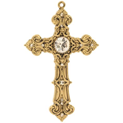 Ornate Rhinestone Cross Pendant Hobby Lobby