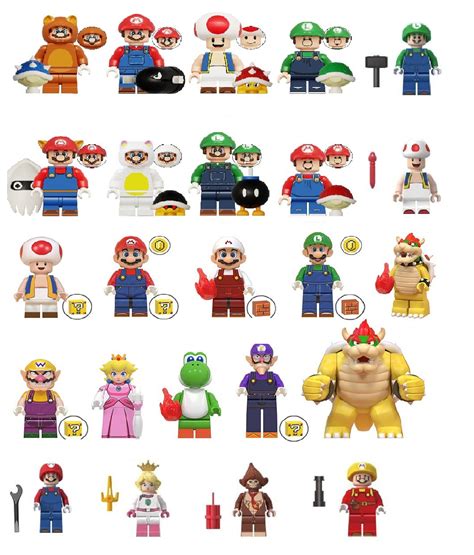 25pcs The Super Mario Bros Movie Character Minifigures Lego Compatible