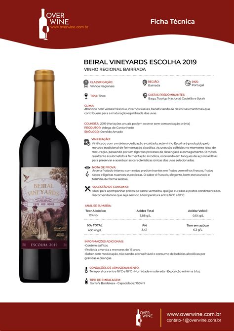 Vinho Tinto Fino Seco Beiral Vineyards Escolha Vol