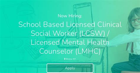 School Based Licensed Clinical Social Worker Lcsw Licensed Mental