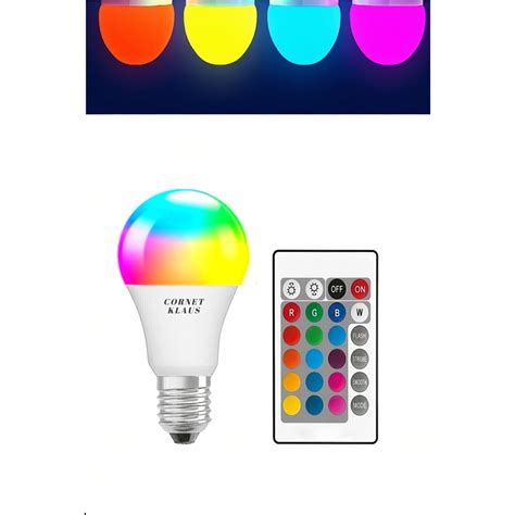 Cornet 9W Rgb Uzaktan Kumandalı Renk Değiştiren LED Ampul 16 Fiyatı