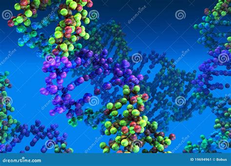 DNA molecule model (004) stock illustration. Illustration of chromosome ...