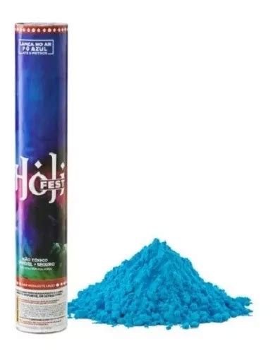 Lança Pó Colorido 30cm Festa Das Cores Holi Party Azul 50g MercadoLivre