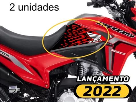 Adesivo Bros Tanque Lateral P Moto Vermelha Cod