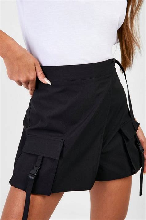 Shorts Cargo Wrap Over Skort Boohoo