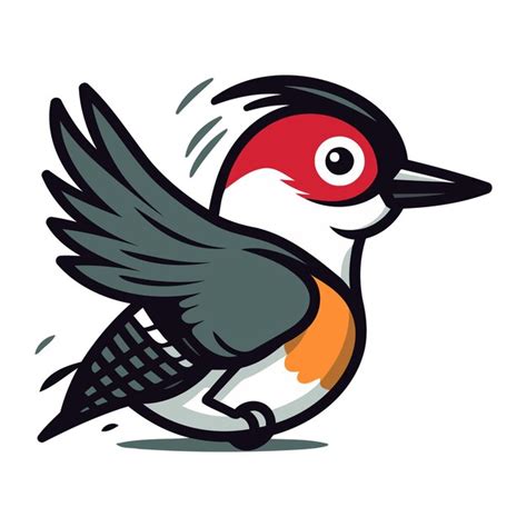 Premium Vector Cute Woodpecker Cartoon Mascot Vector Illustration