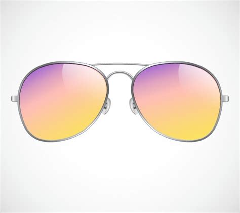 Aviator Sunglasses With Palms Reflection Vector Image