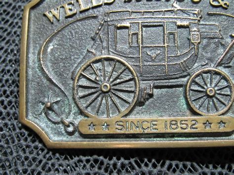 Wells Fargo Co Stagecoach Wagon Belt Buckle Vintage Gem