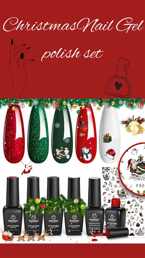 Beetles Gel Nail Polish Set Sparkle Red Green Gel Polish Kit Soak Off