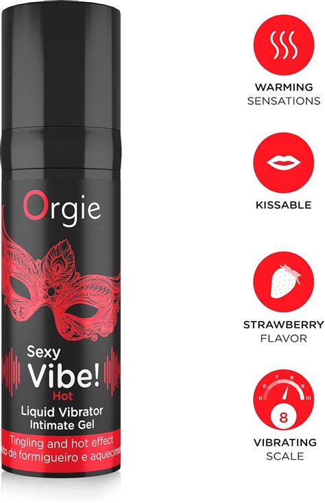 Sexy Vibe Hot by Orgie Vibrador líquido Gel emocionante besable con ingredientes activos de