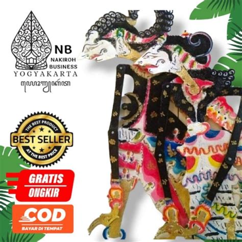 Wayang Kulit Sapi ASLI Kamajaya Kamaratih 1Set Kualitas Biasa Ukuran