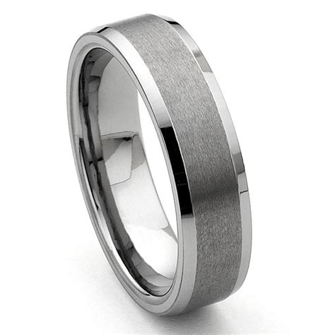 Corsal Tungsten Carbide Satin Men S Wedding Ring