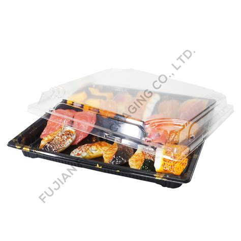 Big Size Disposable Plastic Sushi Snacks Food Tray Sharing Platter With