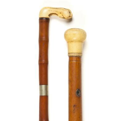 Two Antique Ivory-Topped Sword Canes (Lot 310 - Two-Day Summer Estate ...