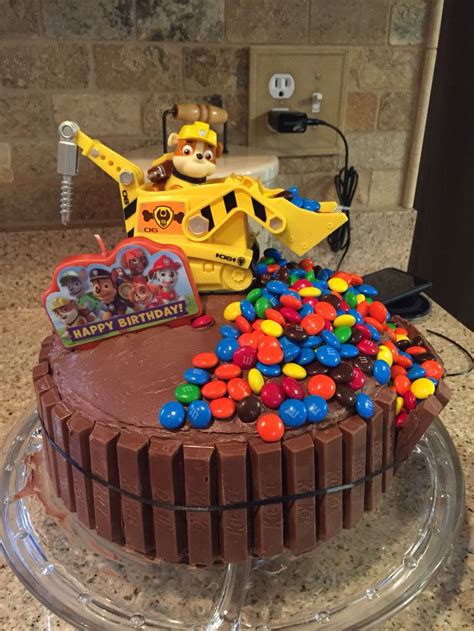 Paw Patrol Rubble cake! | Paw patrol cake, Paw patrol birthday cake ...