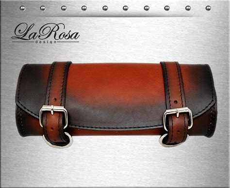 Buy LaRosa Antique Shedron Leather Harley Bobber Rigid Saddlebag