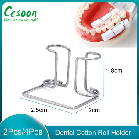 2 4Pc Clip In Rotolo Di Cotone Dentale Ortho Portarotolo Di Cotone