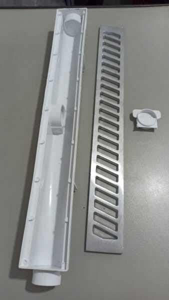 Ralo Linear X Modelo Premium Grelha Aluminio Refor Ada Polida