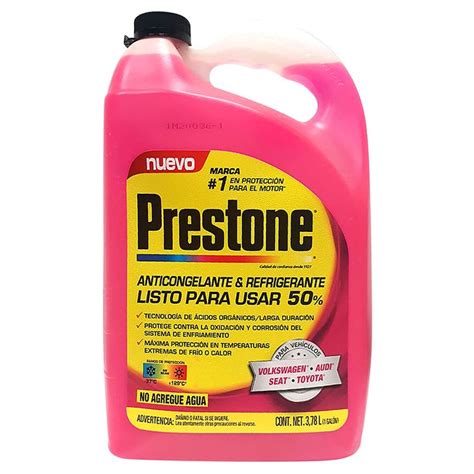 A Gallon Of Prestoone Liquid On A White Background