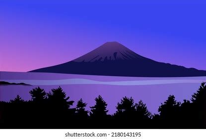 Beautiful Mountain Scenery Vector Mountain Landscape Stock Vector ...