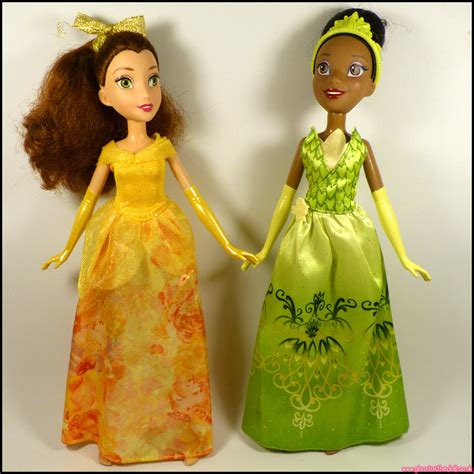 DISNEY PRINCESS Royal Shimmer TIANA Doll BELLE Dress 11 Gloves Hasbro