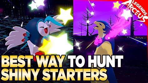 Best Way To Hunt Shiny Starters In Pokemon Legends Arceus Youtube