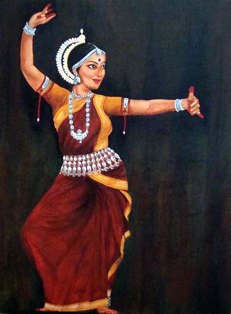 An odissi dancer Painting by Swetha Rajappan - Pixels