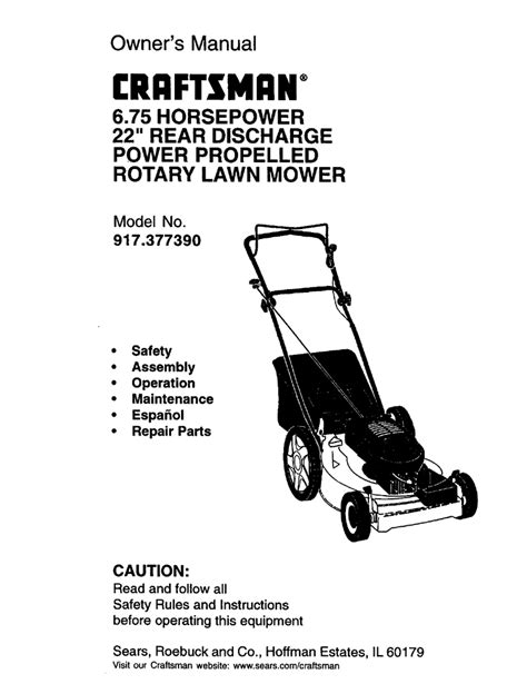 Craftsman 6 75 Lawn Mower Parts Manual