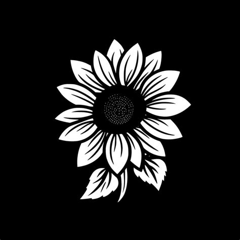 Sunflower Black And White Isolated Icon Vector Illustration 27208506 Vector Art At Vecteezy