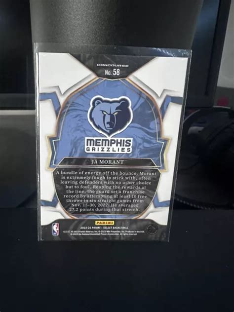 Panini Select Concourse Bleu Prizm Ja Morant Memphis Grizzlies