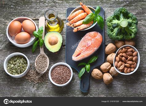 Food Sources Of Omega 3 Stock Photo By Bit245 316191320